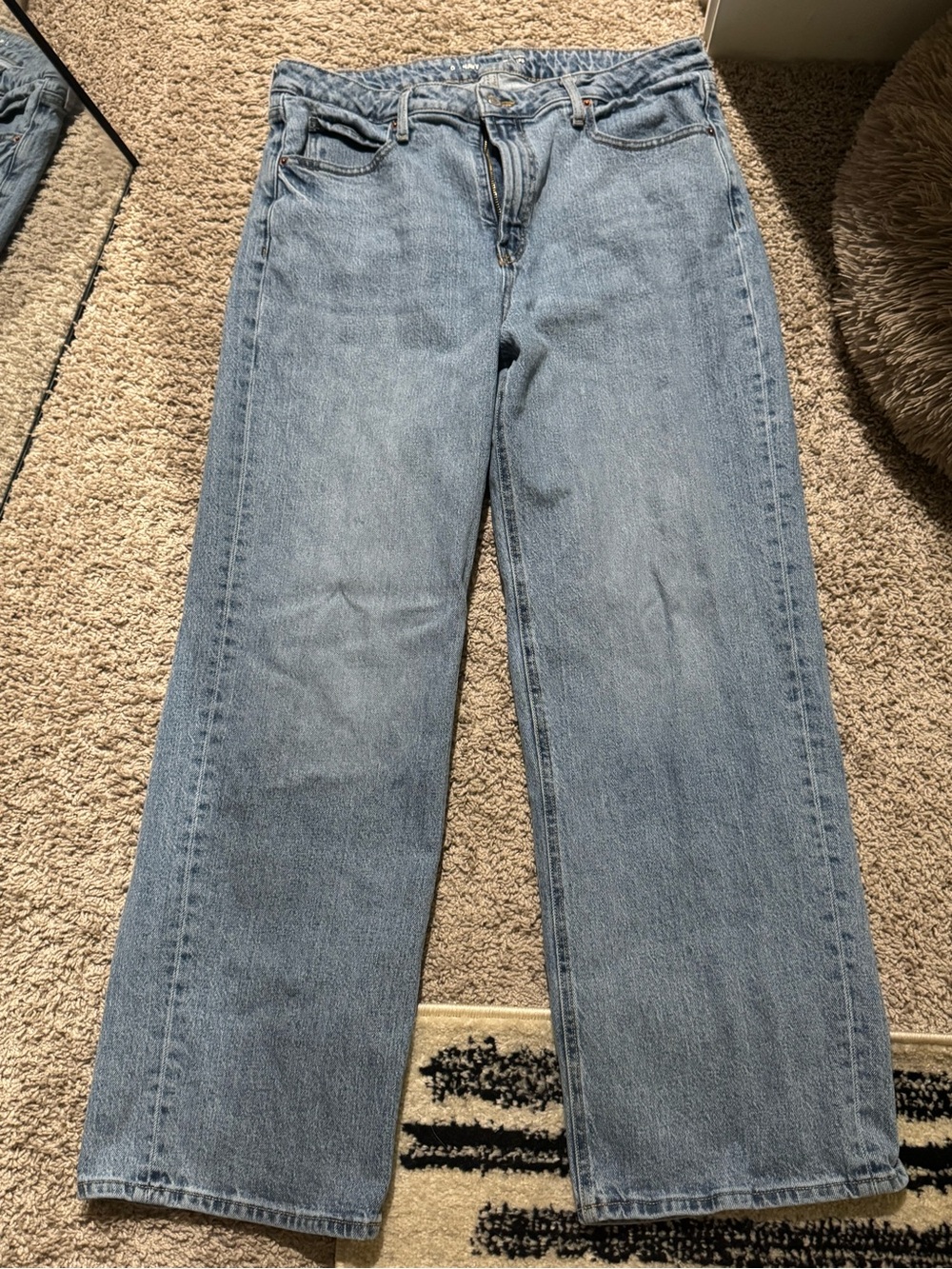 Old Navy Light Blue Straight-Leg Women's Jeans